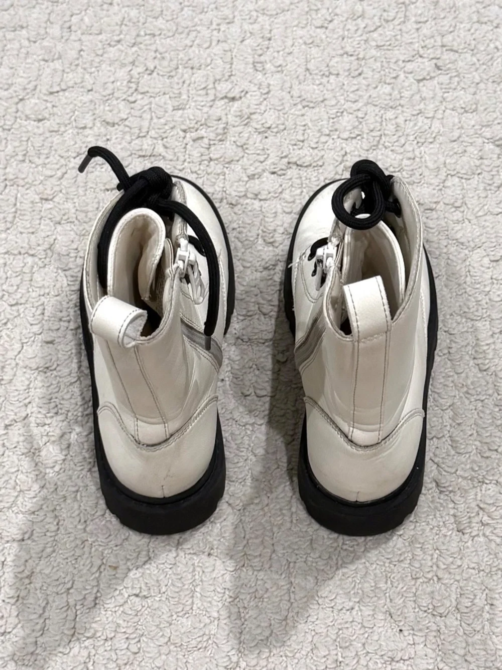 Kids Art Class White Combat Boots Size 13